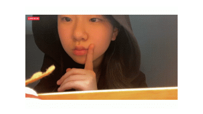 신작 ✨후드얼공녀_흑두노출  밴드라방